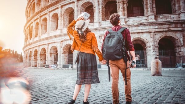 visiting the colosseum