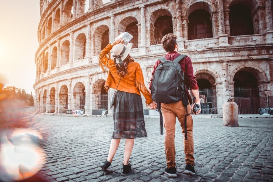 visiting the colosseum